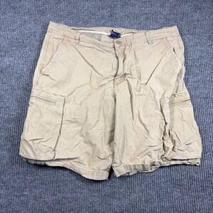 Nike Mens 38 Khaki Tan Ripstop Cargo Shorts 613844-235 Swoosh Logo Casual